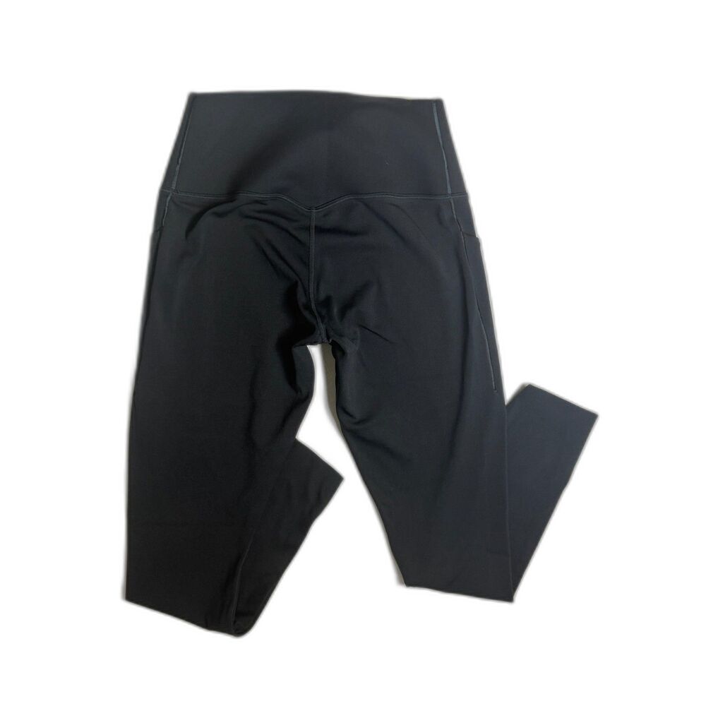 Nike Black High-Rise Dri-FIT Running Leggings Minimalist Athleisure Pockets M - Picture 2 of 4